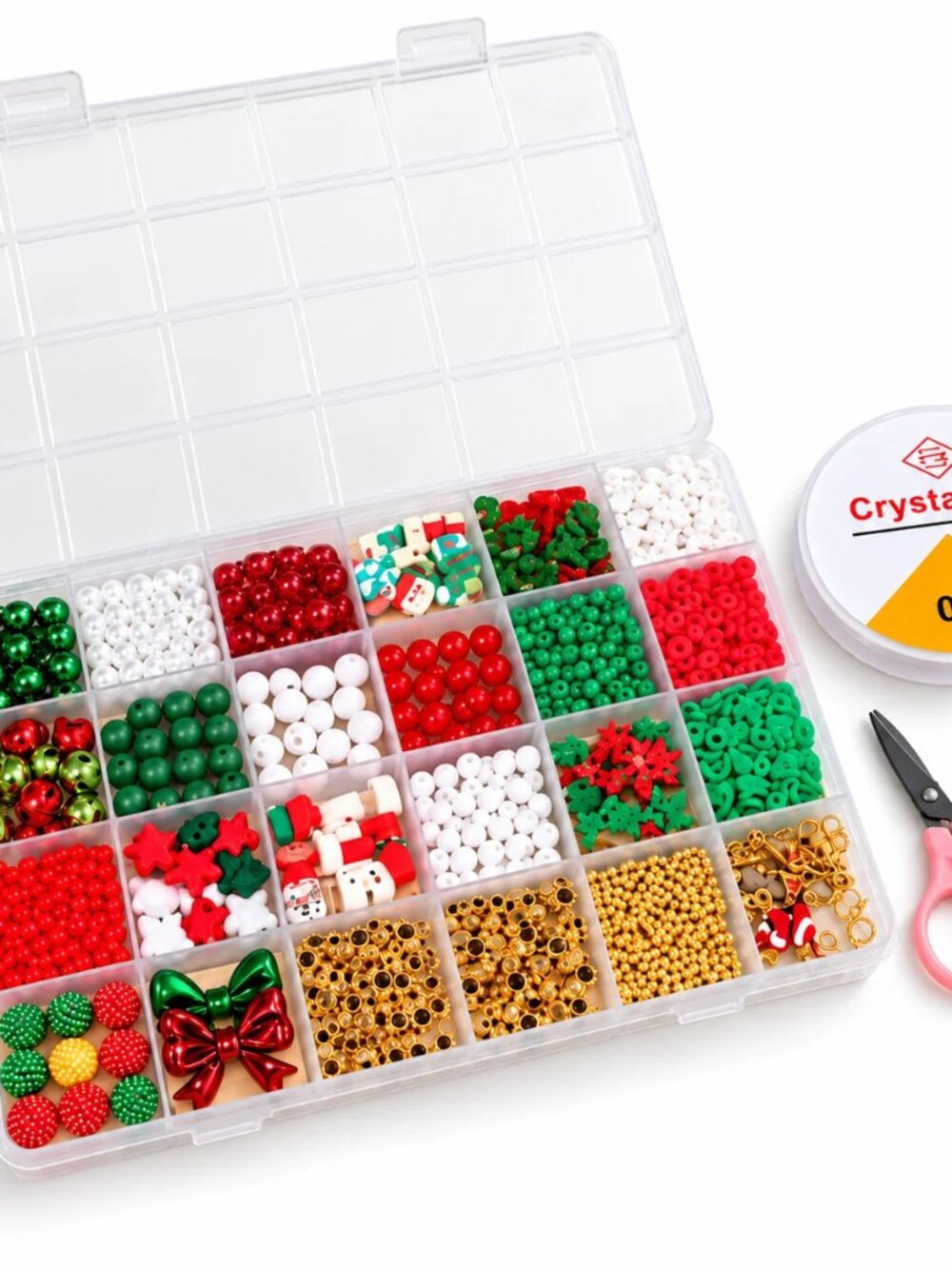 Christmas Bead Bracelet Making Kit – Approx. 890 Pieces